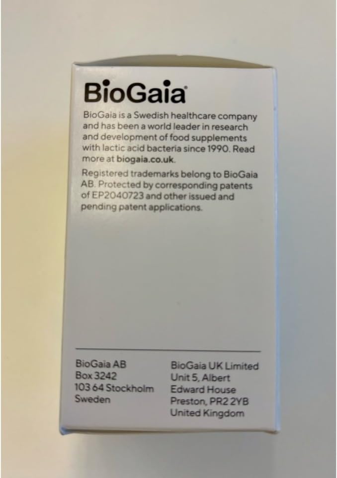 BioGaia Gastrus Pure Probiotics for Gut Health | Dual Strain Patented L. reuteri | Certified FODMAP Friendly for Sensitive Stomachs | No Artificial Sweenters | 60 Capsules
