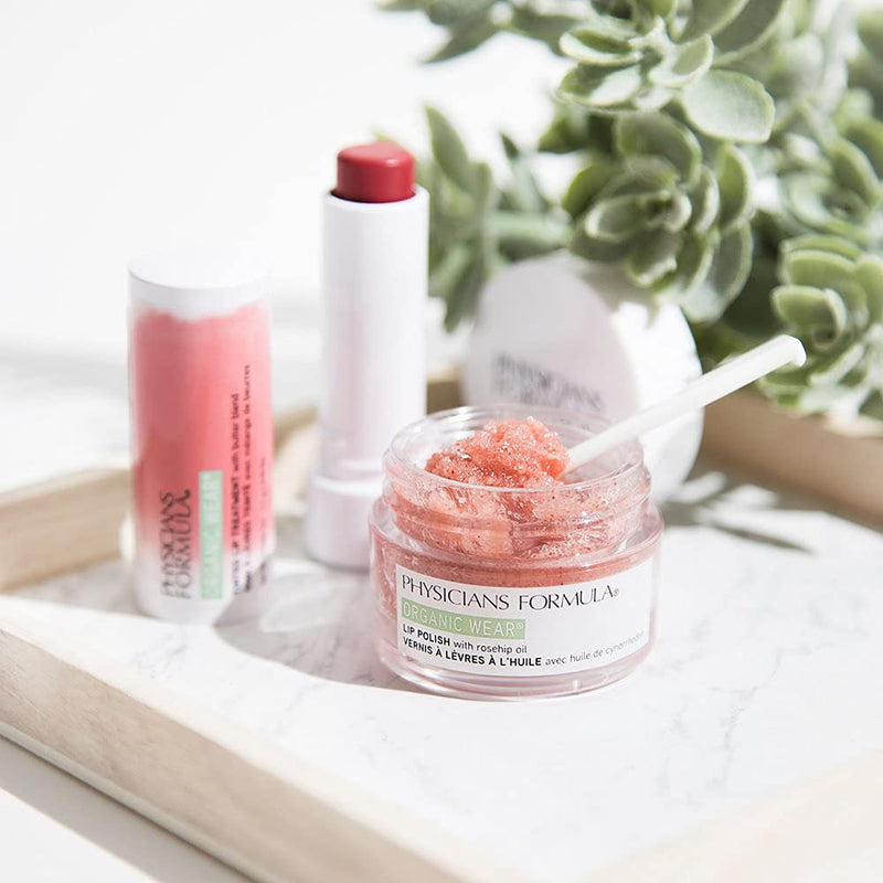[Australia] - Physician's Formula, Inc. - Organic Wear Lip Polish - Exfoliating Lip Scrub with Skin-Nourishing, Organic Ingredients for Lip Care - Lip Treatment for Dry and Cracked Lips - Hypoallergenic Formula 