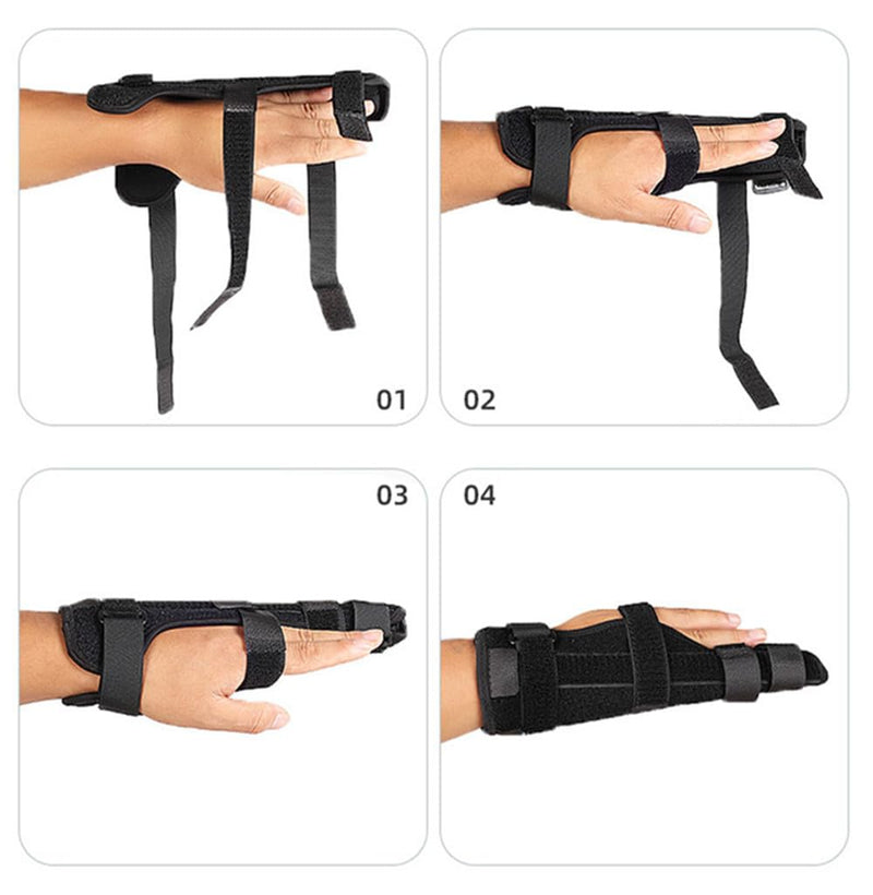 [Australia] - Finger Splint Brace - Adjustable Finger Brace for Ring and Pinky Finger + Trigger Finger Splint - Reversible Finger Immobilizer for Straightening Arthritis Sprains Pain Relief (Right or Left Hand) 
