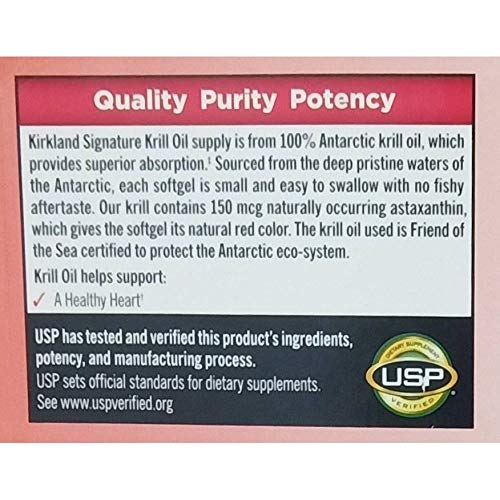 [Australia] - Kirkland Signature Krill Oil 500 Milligram 160 Softgels 160 Count (Pack of 1) 