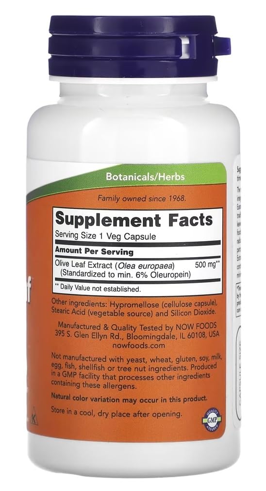 NOWFoods Now Foods – Olive Leaf Extract | Antioxidant and Immune Support – 500mg, 60 Veg Capsules