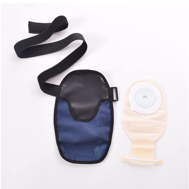 Waterproof Ostomy Bag Covers Adjustable Universal Stoma Pouch Cover Ostomy Supplies for ileostomy Black+blue