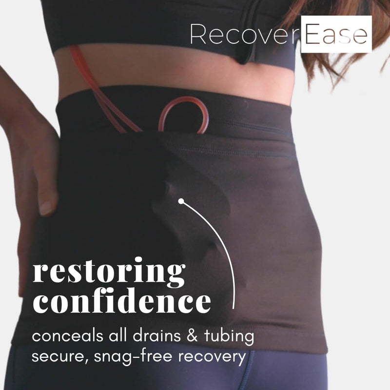 [Australia] - Mastectomy Drain Pouch for Breast Cancer Treatment & Recovery Supplies - Essential Post Surgery Must Haves & Recovery Gift - Comfortable Drain Holder Belt Medium 