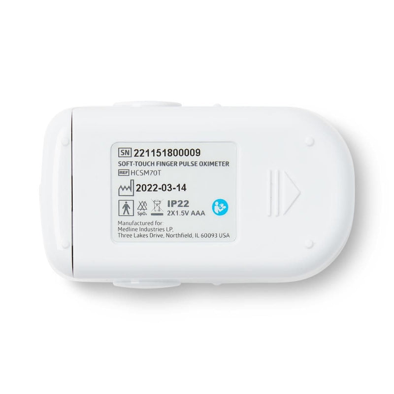 Medline Soft-Touch Bluetooth Fingertip Pulse Oximeter, One Each