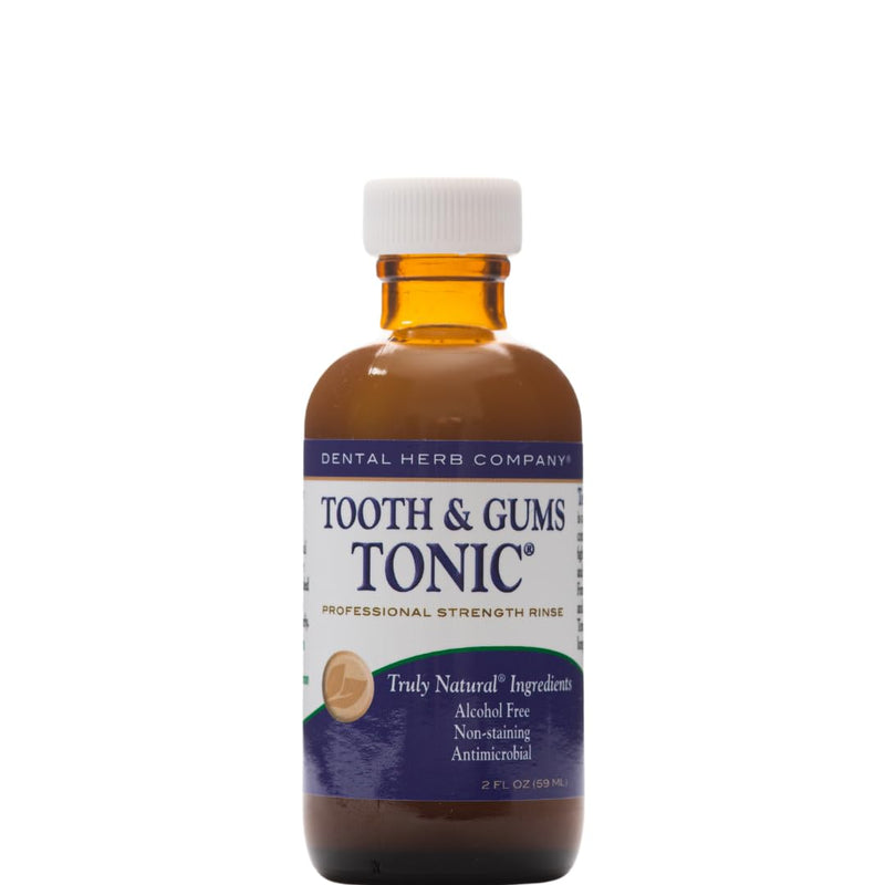 Dental Herb Company - Tonic Mouthwash and Essentials Toothpaste Travel Kit - Made with Pure Essential Oils to Relieve Bad Breath, Bleeding, and Irritated Gums. 2 oz. Mouthrinse - 1 oz. Toothpaste