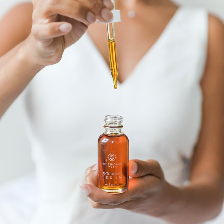 Little Seed Farm Antioxidant Serum - Facial Serum for Dry Skin, 1 fl oz | Antioxidant facial serum for dry and aging skin, nourishing & revitalizing face serum