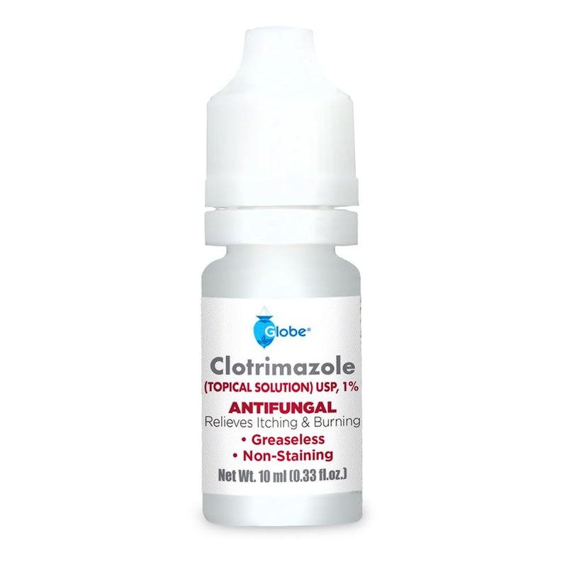 [Australia] - Globe 1% Topical Clotrimazole Solution 10ml Bottle (0.33 Fluid Ounce Liquid) for Athlete‚Äôs Foot, Jock Itch, Ringworm Fast-Acting Relief- Extra Strength Formula for Itching,Irritation & Skin Protection 
