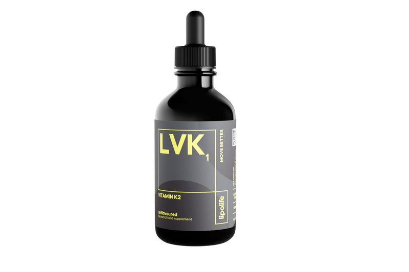 Liposomal Vitamin K2 (MK-7: Menaquinone 7, a Form of K2) LVK1 Vegan Friendly, Unflavoured and Unsweetened 60 Servings |Supports Cardiovascular and Bone Health, by Lipolife