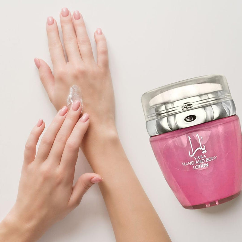 LATTAFA YARA Hand & Body Lotion 45ML (1.53 OZ) | Ultra Moisturizing, Skin-Nourishing, Replenishes Dry Skin, Sweet Fragrance.