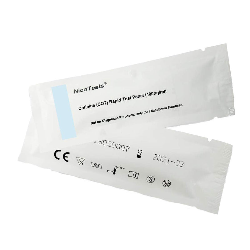 Ultra-Sensitive 100 ng Vaping and E-Cigarette Nicotine/Cotinine Urine Test - Easy to Use, Fast Results (10) 10