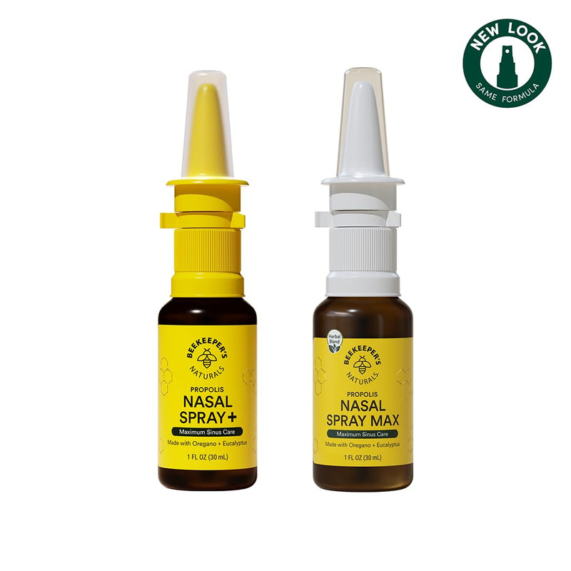 [Australia] - Beekeeper's Naturals Propolis Nasal Rinse Spray Max, Relief for Adults w/Eucalyptus, Oregano & Saline, Clears Nasal Congestion, Moisturizes Sinus Canal, & Decongest Sinus Cavities, 1 fl oz 1 Fl Oz (Pack of 1) 