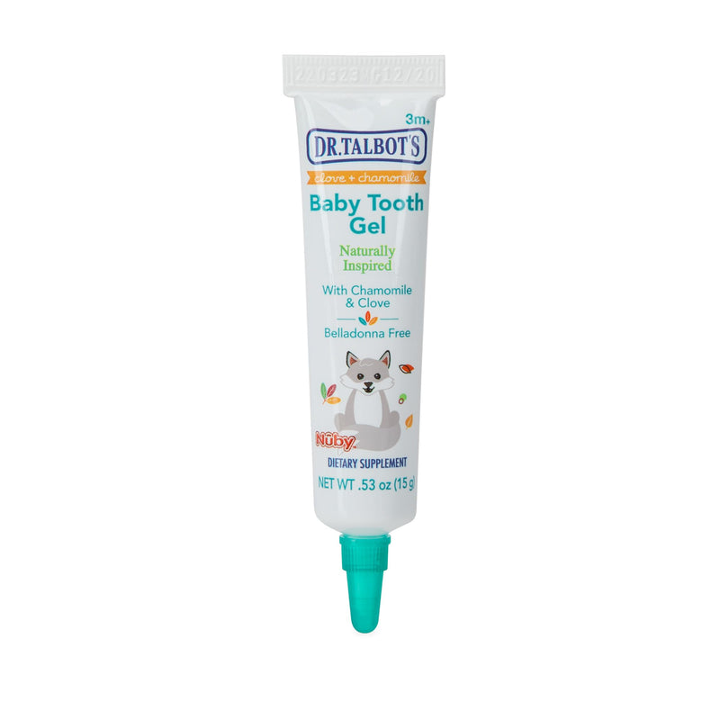 [Australia] - Dr. Talbot's Baby Tooth Gel for Sore Gums, Naturally Inspired, 2 Pack, Each 0.53 oz, benzocaine Free, Belladonna Free Day Time 0.53 Ounce (Pack of 2) 