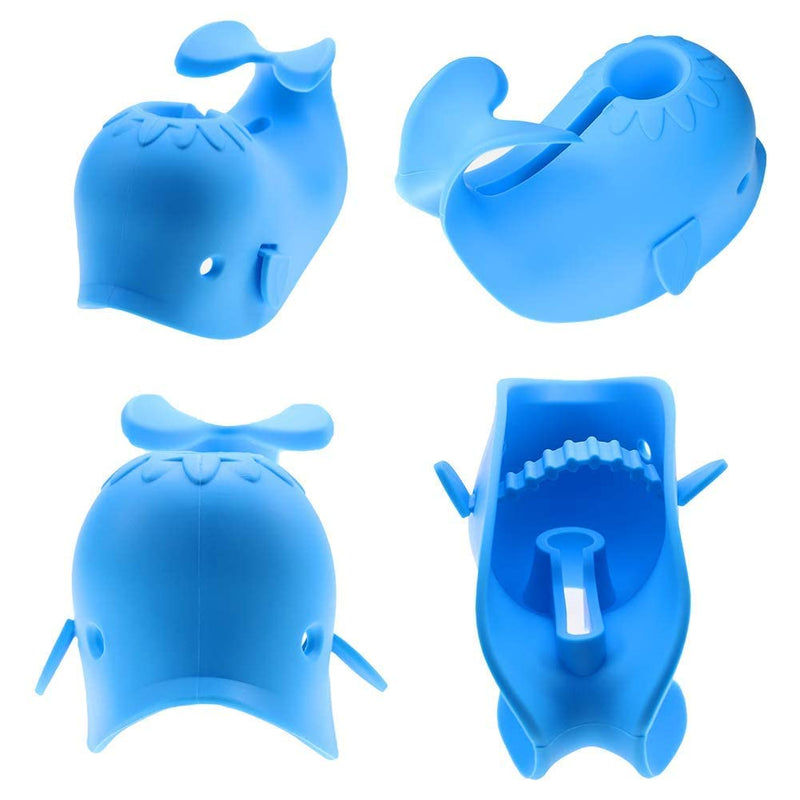[Australia] - Bath Spout Cover for Bathtub,Baby Shower Protector Cover A Fun Way to Protects Baby from Bumping Head During Bathing Time Cute Soft Whale Design Making for Enjoyable Safe Baths (1 Pack,Blue) Blue 
