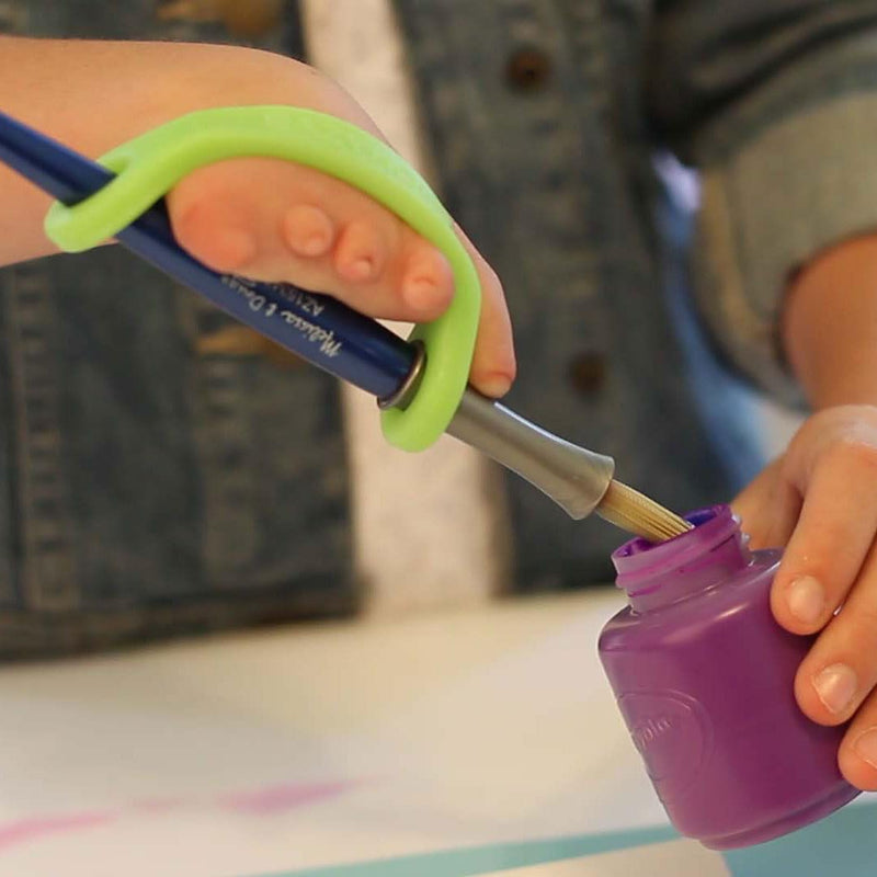 [Australia] - EaZyHold Art Pack - Silicone Adaptive Universal Cuff for Hand Grip Support, Daily Living Mobility Aid, Secure Hold on Pencils, Paint Brushes, Markers, Makeup - 4 Pack 