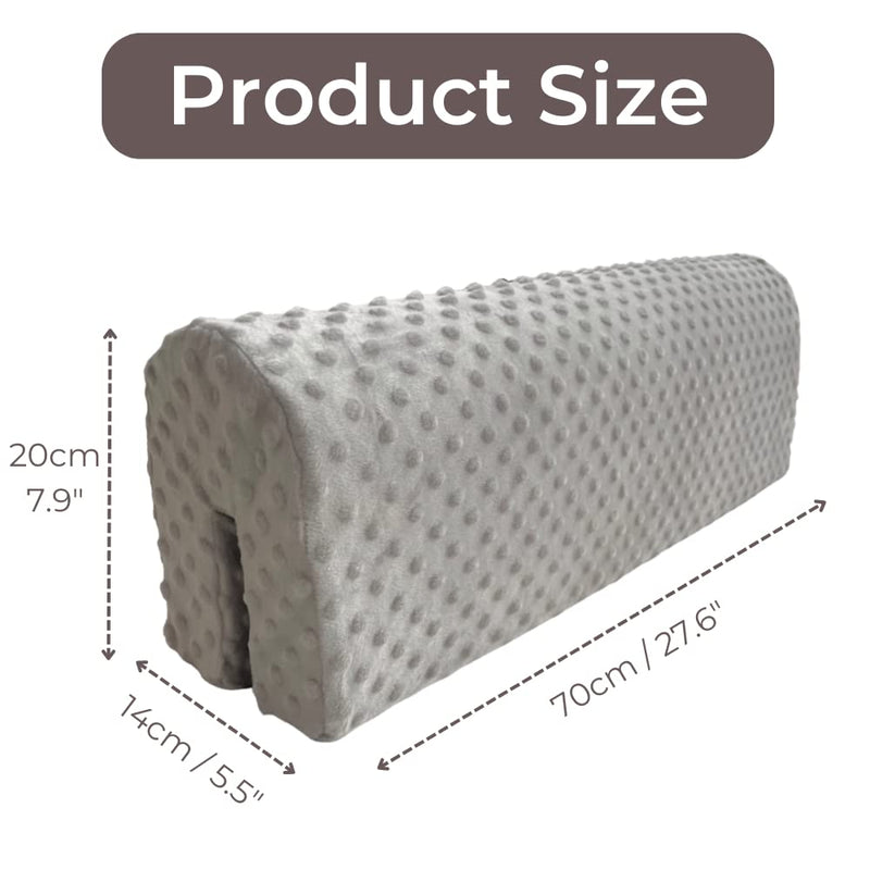 [Australia] - Wonder Space Toddlers' Bed Rail Bumpers Protecter - Children's Bed Guardrail Padding - Anti-Collision | Increased Height | Fall Prevention - Easy Installation Enhanced Safety Mostly Fit (Grey, 2.3ft) Grey, 70cm 
