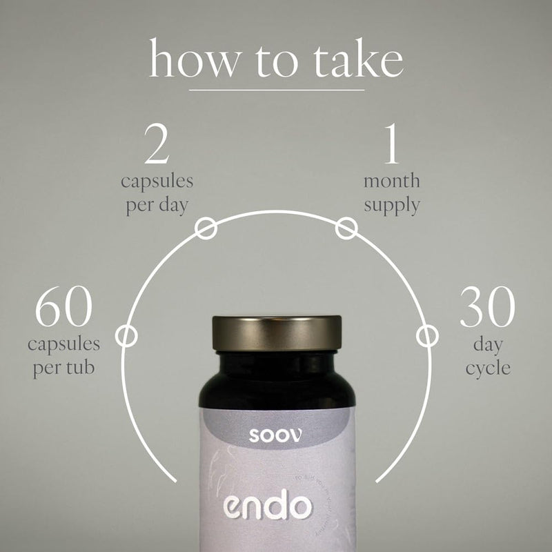 Endo by Soov - Multivitamin to Support Endometrial Health - 60 Vegan Capsules - G&G Vitamins