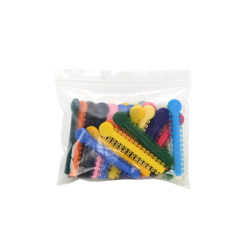 [Australia] - Orthodontic Ligature Ties and Gun Tool Kit - 1040 Pcs Multi-Color Rubber Bands for Braces Gray 