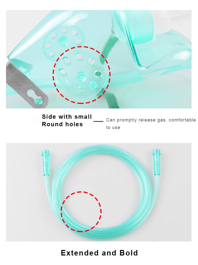 [Australia] - 2PCS Adult Non-Rebreather Oxygen Mask with Reservoir Bag - Size L L-2pack 