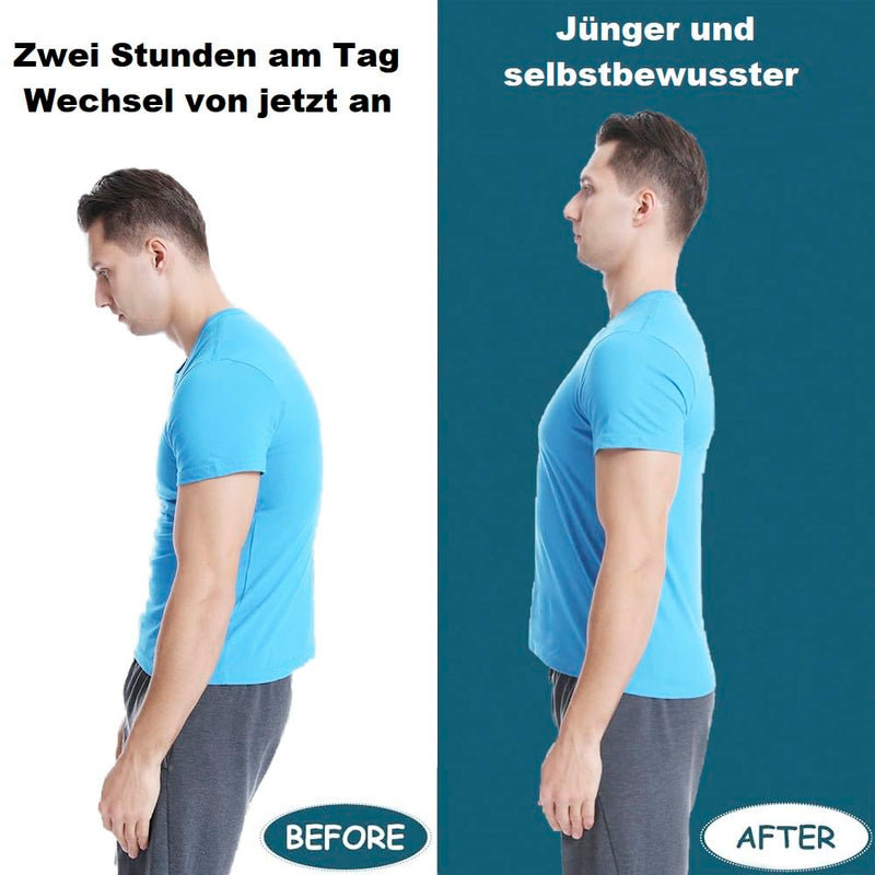 [Australia] - Posbaer back straightener, comfortable and adjustable back support belt, posture correction back for men and women, open your shoulders, black M 