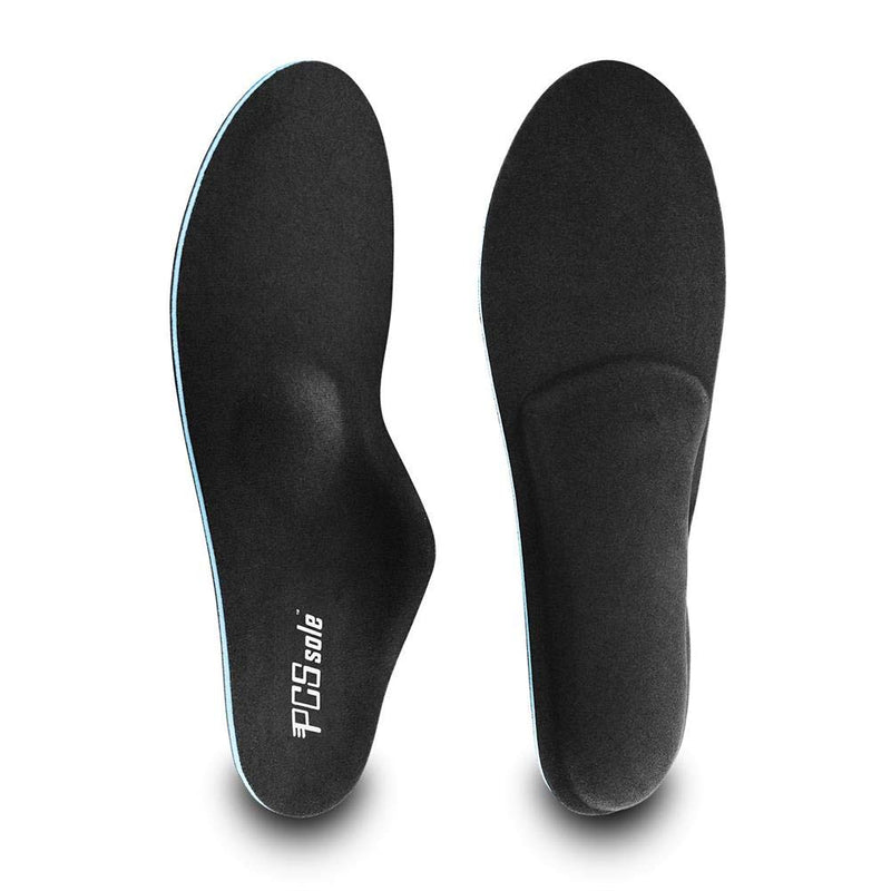 [Australia] - PCSsole Orthopedic insoles for flat feet, heel spurs, plantar fasciitis, shoe insoles for work shoes, sports, shoe insoles for women and men EU43-44 (28cm) black 