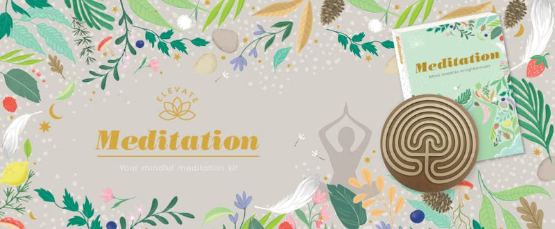 [Australia] - Hinkler Elevate - Meditation Kit - Mindfulness Tools for Adults - Mental Health and Self Care Essentials - Meditation Aid - Finger Labyrinth - Adult Hobbies - Stress Relief and Relaxation Guide 