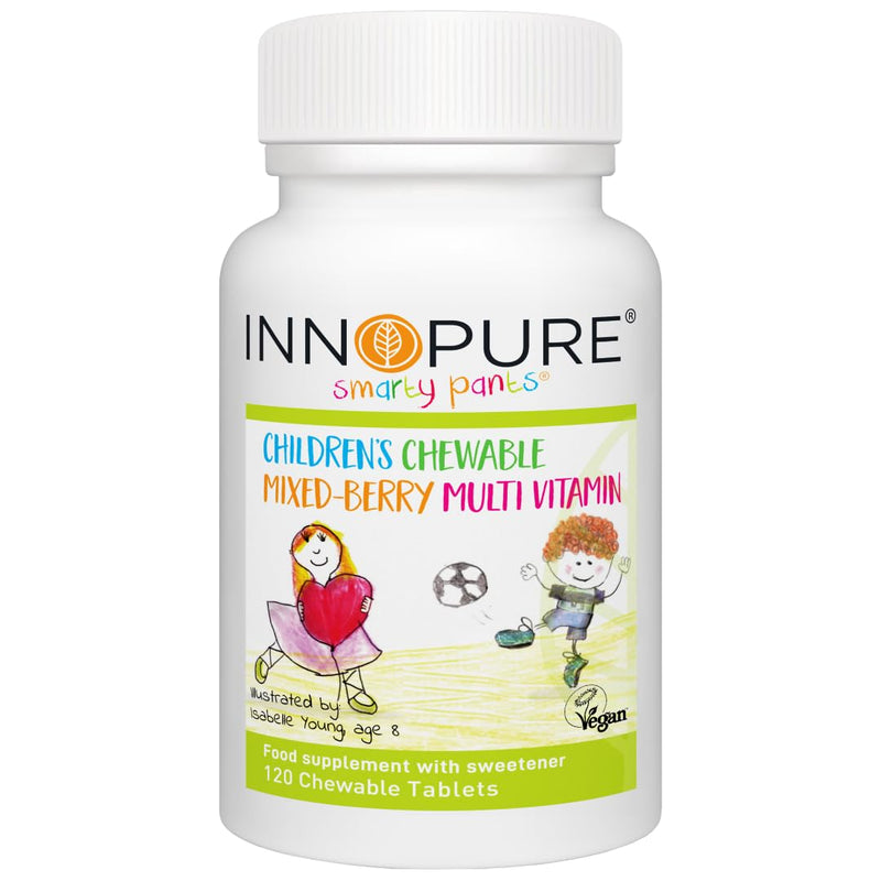 SmartyPants® 120 Vegan Chewable Kids Multivitamin Tablets - All B Vitamins, Vitamins D, C and E- Childrens Multivitamins with Iron to Contribute to the Normal Growth of Children - UK Made
