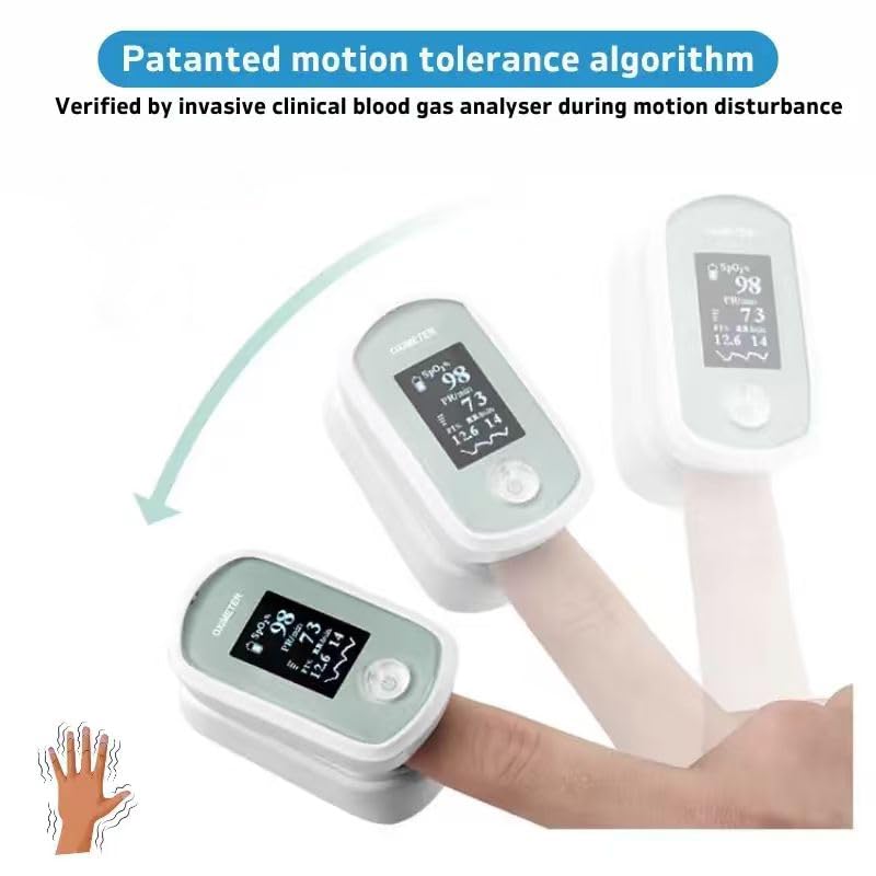[Australia] - pulse oximeter with respiration Rate Monitor Fingertip Oxygen Monitoring with OLED screen ÔºåAccurate measurement of PI RR PR SPO2 
