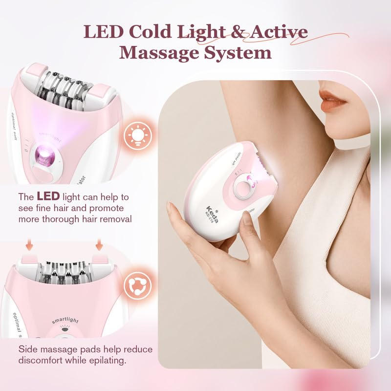 [Australia] - Epilator for women, facial epilator women, wireless electric epilator for facial and body hair remover, epilator with LED light for women, face, body, armpit, bikini, leg 