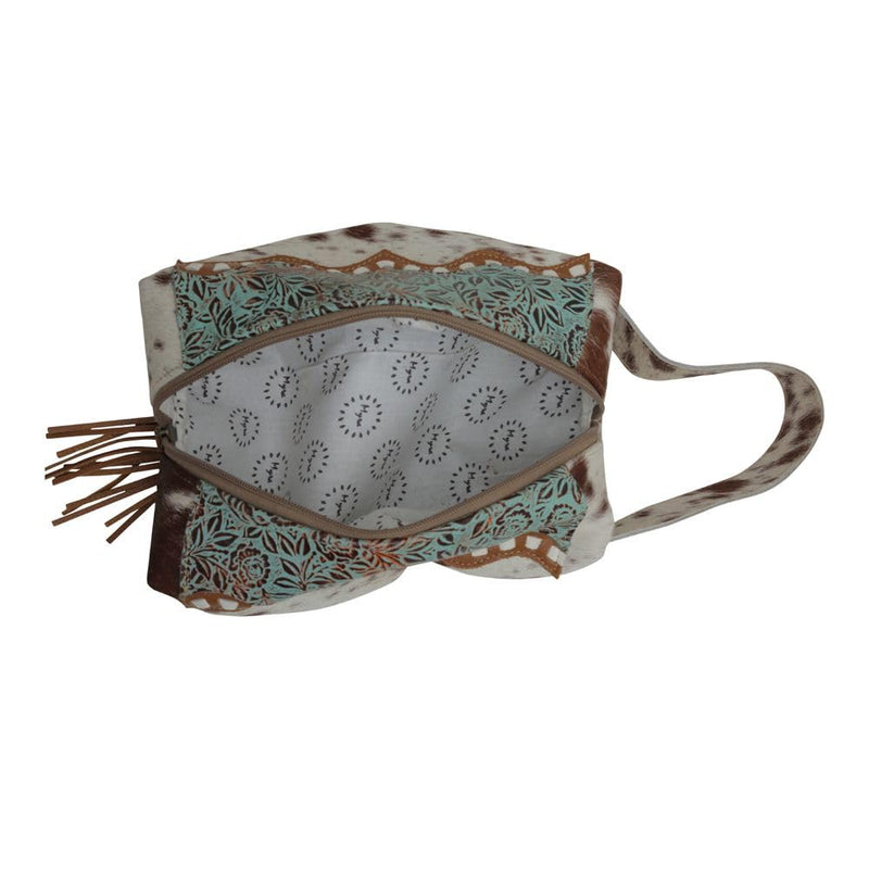 Western Leather Makeup Bag for Women - Cosmetic Toiletry Bag Southwest