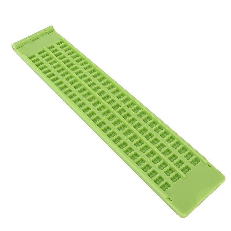 Braille Writing Slate and Stylus, Portable Plastic Braille Learning Tool, 4 Lines 28 Cells for Braille Education and Writing Practice