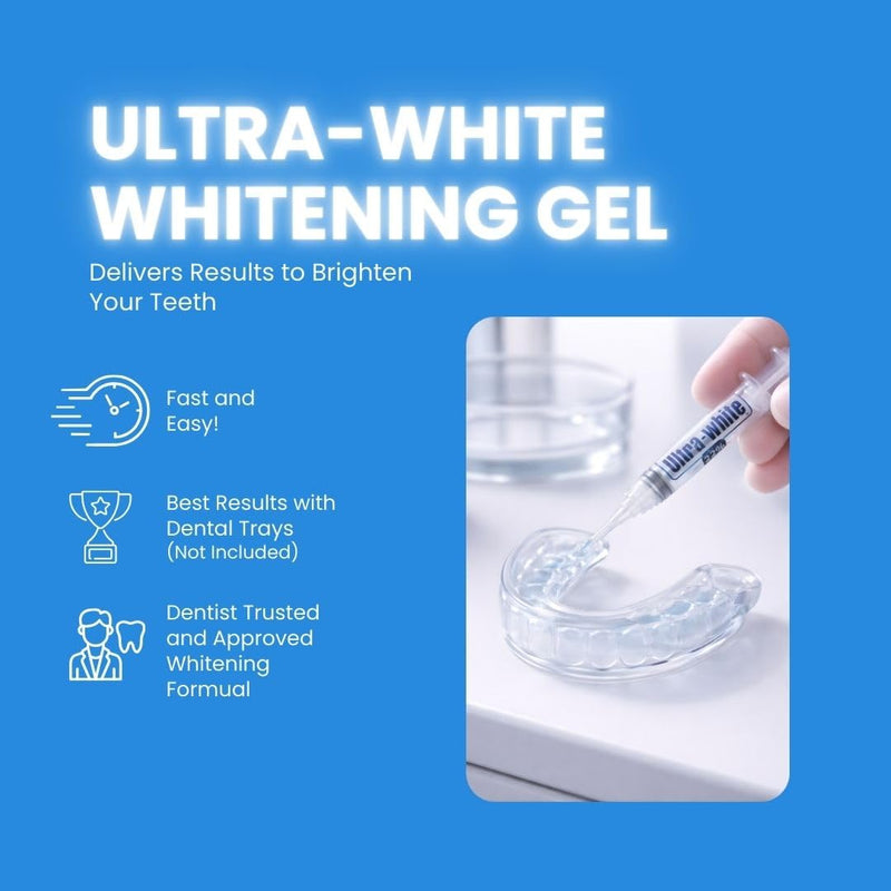 Teeth Whitening Gel for Trays, 22% Carbamide Peroxide 5 Syringes (140 Applications) |Whitest Teeth Formula | Dentist-Developed | Made in USA | Ultra White |Overnight Teeth whitening 22%
