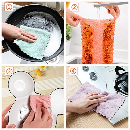 [Australia] - Microfiber Cleaning Cloth, Kitchen Towels, Double-Sided Microfiber Towel Lint Free Highly Absorbent Multi-Purpose Dust and Dirty Cleaning Supplies for Kitchen Car Cleaning. Pack of 12 6.1x10.4 Inch (Pack of 12) Green 