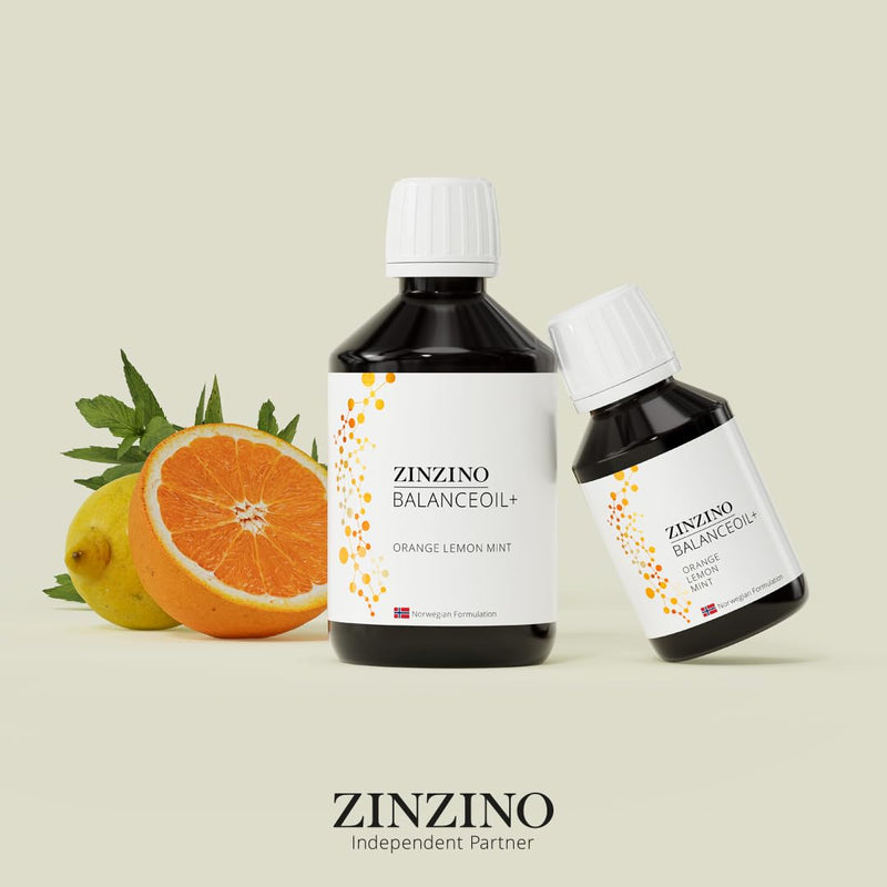 ZinZino BalanceOil+ Fish Oil with Omega-3 (DHA & EPA), Vitamin D3, Orange Lemon Mint, 300 ml Orange, lemon and mint 300 ml (Pack of 1)
