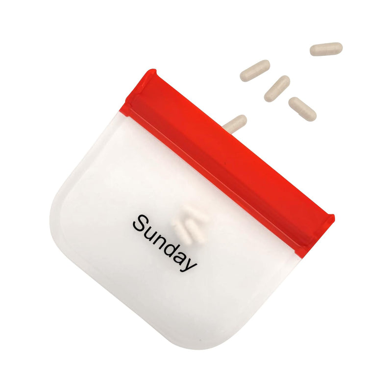 8 Day Pill Pouch Organizer – AM PM Medicine Organizer & Travel Pill Case Set, Large Weekly Pill Dispenser & Holder, Vitamin Box for Medication, Pills, Dose & Small Items 8
