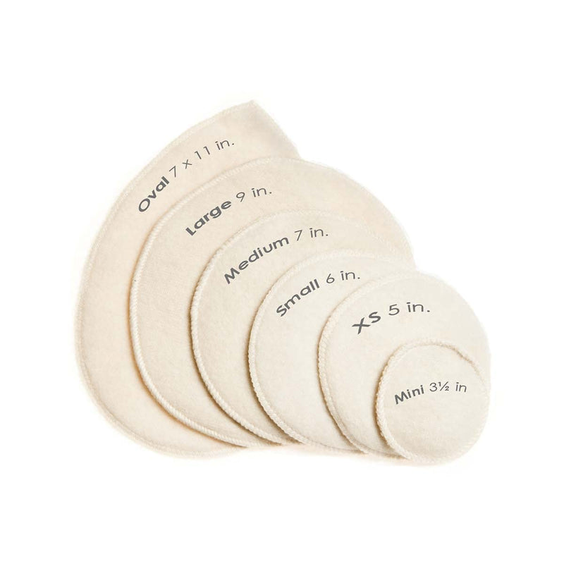 [Australia] - Merino Wool Nursing Pads, Style Softline, Regular Thickness, size Small - 6 in. diameter 6 Inch, Regular Thickness 
