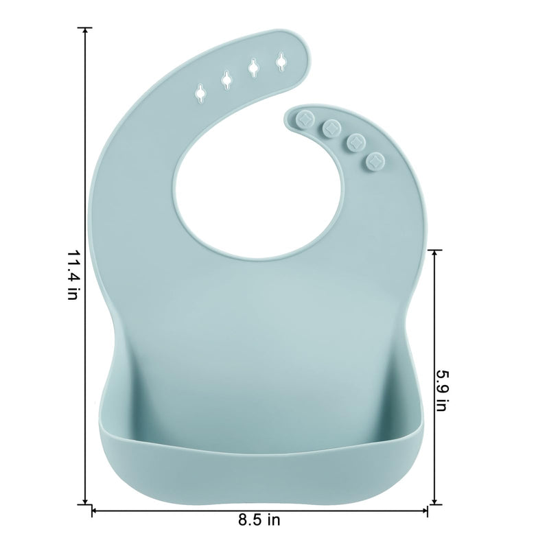 [Australia] - PandaEar 3 Pack Silicone Bibs for Boys Girls for Babies & Toddlers, Adjustable Waterproof Eating Bibs for Boys Girls, BPA Free Soft Durable Silicone Bibs with Large Food Catcher 
