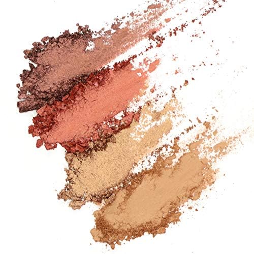 [Australia] - Beauty Bakerie Coffee & Cocoa Palette, Versatile Blush and Bronzer Powder Palette for Every Skin Tone, Creamy Satin Finish, 4 Sugary Shades, Highlight, Contour, Blush Kit for Women 