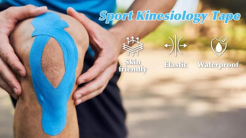 [Australia] - (3 Pack) Kinesiology Tape for Physical Therapy Sports Athletes‚ÄìLatex Free Elastic Kinetic Tape 16ft Water Resistant Kinetic Uncut Sport Tape for Knee Pain, Shoulder Muscle & Elbow(Black+Blue+Beige) 3 Rolls Kinesiology Tape Black+blue+beige 