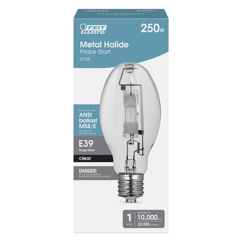 [Australia] - Feit Electric 250W Ed28 Clear Metal Halide Hid Bulb 1Pk 