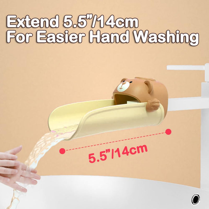 [Australia] - DLUCKY Faucet Extender for sink Easy Use Sink Faucet Extenders with Temperature Sensitive for Toddlers, Kids Hand Washing Faucet Extension for Bathroom Sink, Kitchen, Brown 
