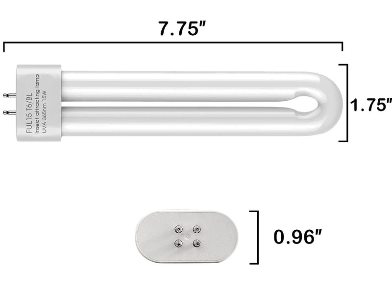 [Australia] - Replacement for Hemiua Zap T6 Pro | 15W Replacent Bulbs, Black Light - 1 Pack 1 Count (Pack of 1) 