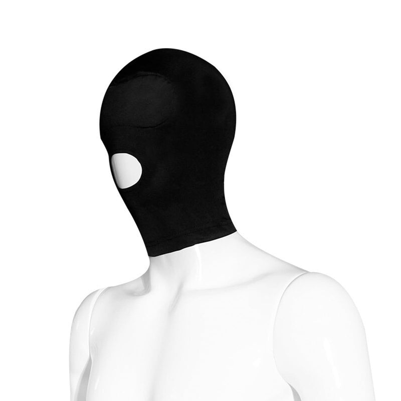 4 Pcs Zentai Black Hoods, Mischief Head Cover, Role-playing Masks with Unknown Mystery, Light SM Sex Play, Unisex Elastic Breathable Headgear