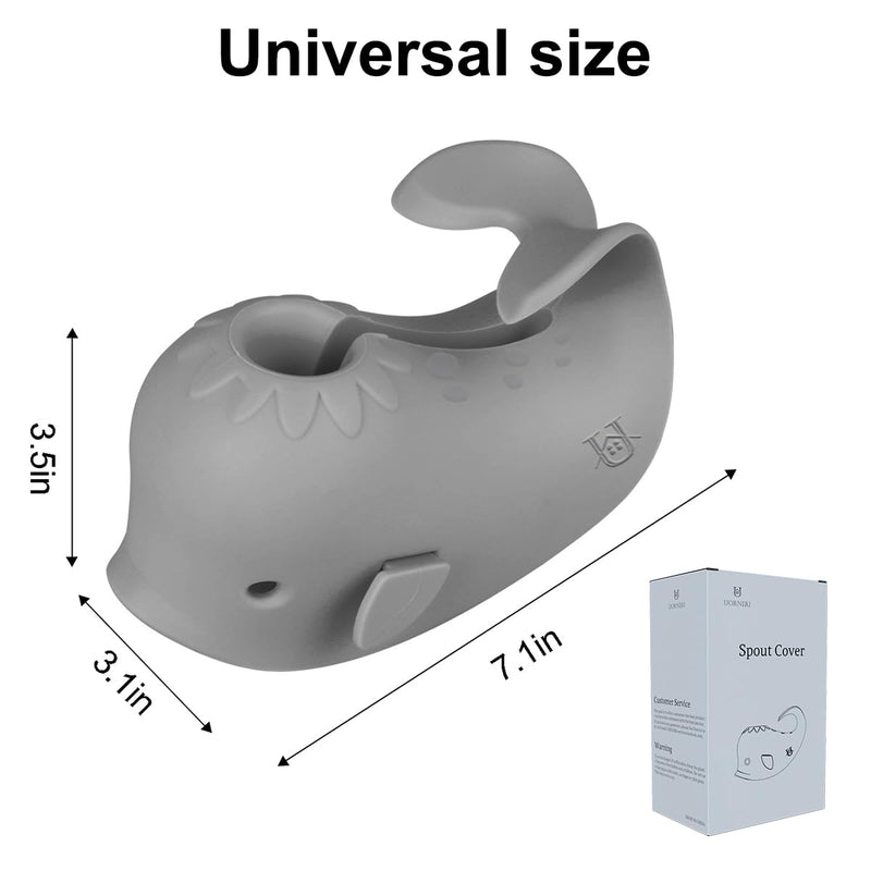 [Australia] - Bath Spout Cover, Faucet Cover Baby Protector Bath Tub Faucet Cover Protector for Kids, Silicone Bathtub Spout Cover for Baby Kids Toddlers Safety Protection Accessories Gray 
