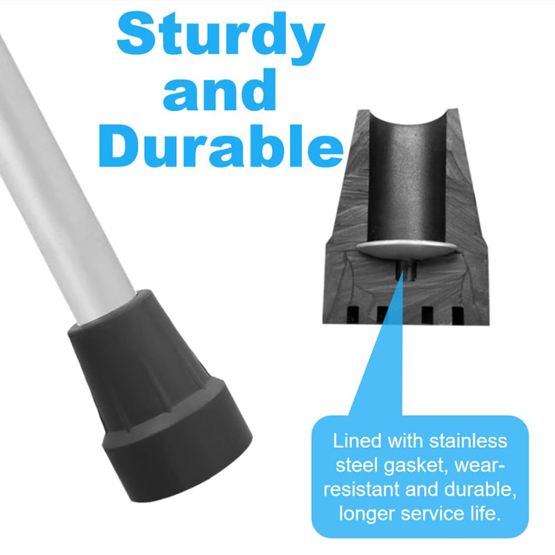 [Australia] - 4 Pack 3/4 Inch Replacement Rubber Cane Tips for Canes Crutch Walking Sticks and Walkers (Black) 0.75 Inch (4 Pack) Black 