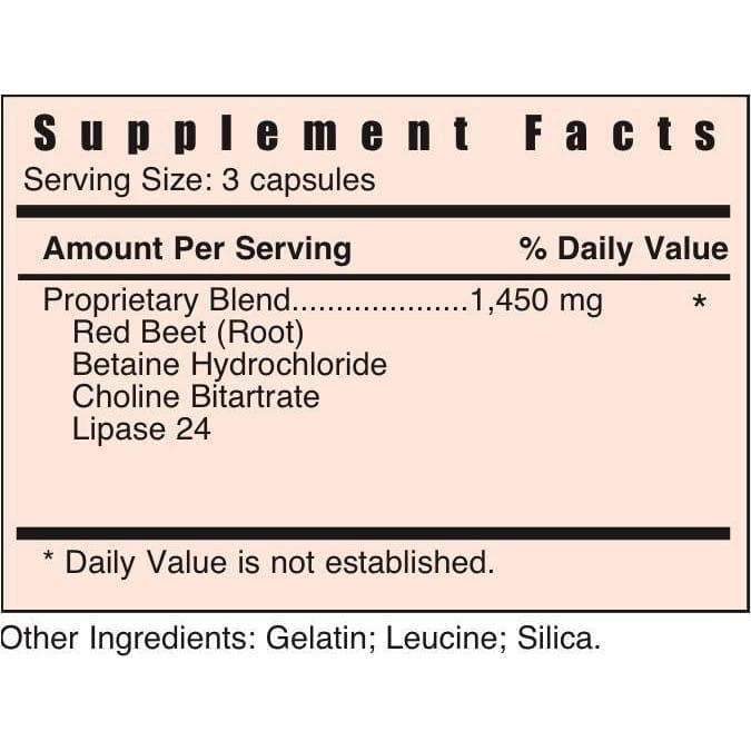 [Australia] - Systemic Formulas Lb – Liver/Gall Bladder 60 Capsules Bio Function #61. Liver + Gall Bladder Support, Portal Duct Function Supplement. Contains Red Beet Root Powder. 