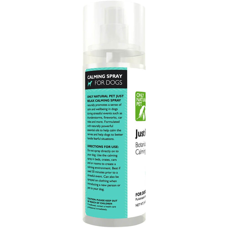 Only Natural Pet Just Relax Botanical Behavior Calming Spray for Dogs - Naturally Calms Anxious Behavior - 3.4 oz Spray 3.4 fl oz Spray - PawsPlanet Australia