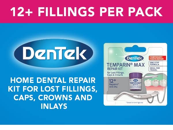 [Australia] - DenTek Temparin Max Dental Repair Kit for Lost Fillings, Caps and Crowns, 2.64g 