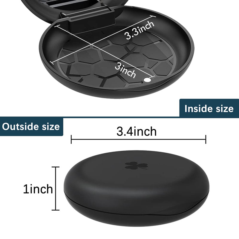 ARGOMAX Aligner and Retainer Case, Upgrated Retainer Mouth Guards Travel Case with Mirror Inside - Black. Black+mirror