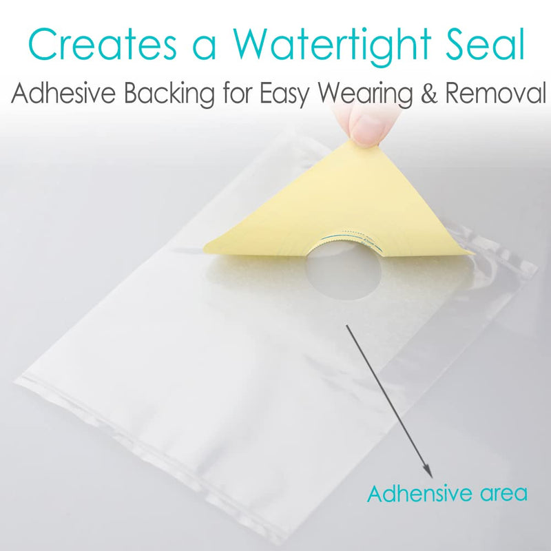 [Australia] - Waterproof Peritoneal Dialysis Shower Pouch PD Catheter Holder Gtube Covers Protector for Feeding Tube Supplies Peg Dialysis Belt Accessories Adults Women Men (Pack of 25) Pack of 25 Transparent 
