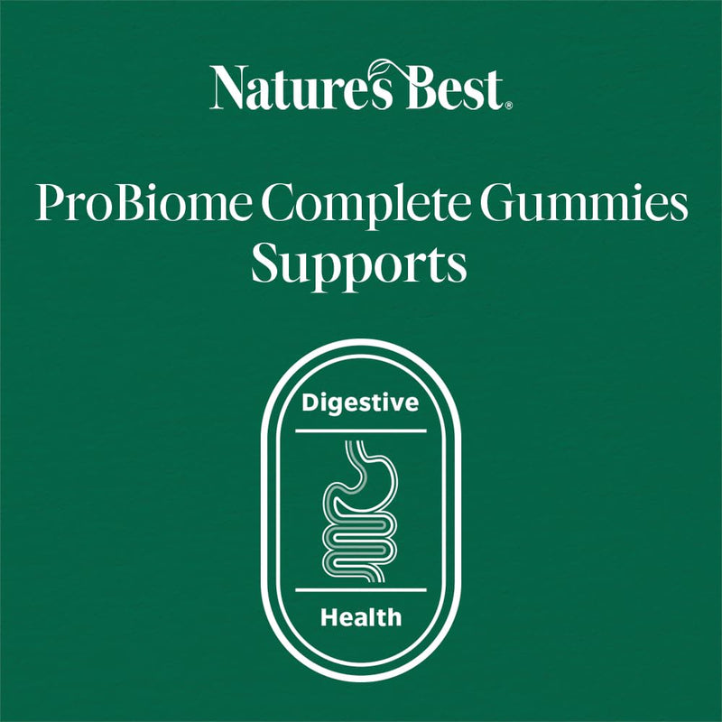 Nature’s Best ProBiome Complete Gummies - One Billion Live Bacteria - Strawberry & Orange Flavour - 30 Gummies (30 Day Supply)